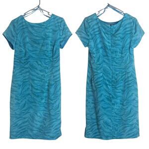 100% Silk Mermaidcore Sheath Dress 3/4 Zip Women's Size 8